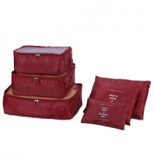 Organizador de Mala com 6 pecas Bordo/Vinho Loladecor