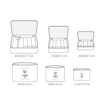Organizador de Mala com 6 pecas Bordo/Vinho Loladecor