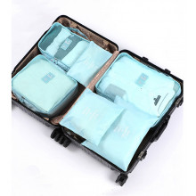 Organizador de Mala com 6 pecas Azul Bebe Loladecor