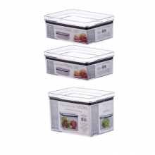 Kit 03 Potes Hermeticos Geladeira - Porta-Frios e Fresh