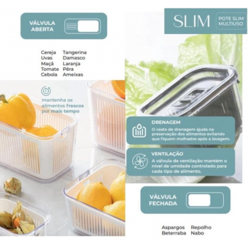 Pote Slim 4470ml Fresh Geladeira - PRMT 1773