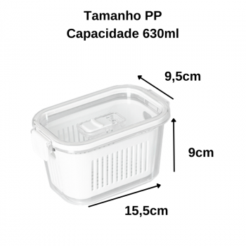 Kit Geladeira Organizada - 4 Potes Slim