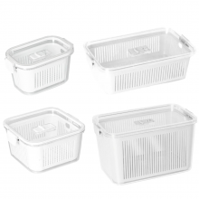 Kit Geladeira Organizada - 4 Potes Slim