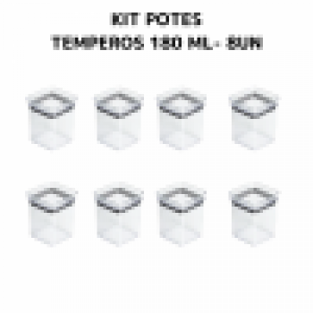 Kit 8 Potes Temperos 180ml - PRMT1978