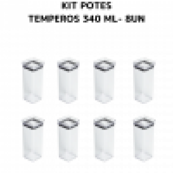 Kit 8 Potes Temperos 340ml - PRMT1979