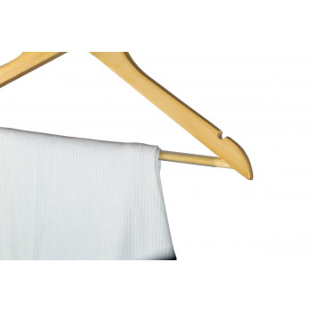 Cabide de Madeira Marfim Premium Kit com 10