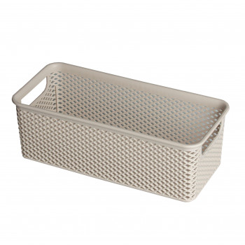 Cesto Organizador Linea 26x12x9 Creme - PRMT2033