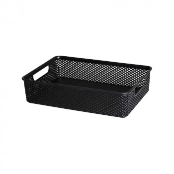 Cesto Organizador Linea 30x21x7 Preto - PRMT2006