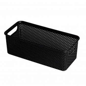 Cesto Organizador Linea 26x12x9 Preto - PRMT2009
