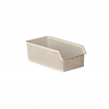Cesto Organizador Linea Empilhável 15x28x10 Creme - PRMT2044