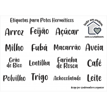 Etiqueta Potes Herméticos Mini - 15un - Loladecor