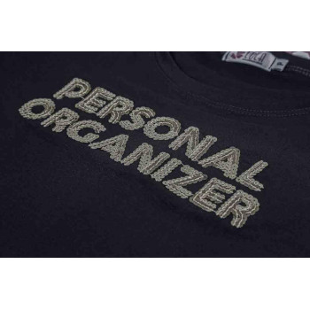 Vestido Personal Organizer Preta com Prata Tam M