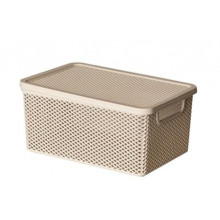Cesto Organizador Linea com Tampa 27x19x12cm - PRMT2036CR