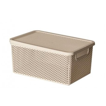 Cesto Organizador Linea com Tampa 27x19x12cm - PRMT2036CR