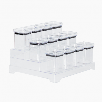 Kit 12 Potes para Temperos 180ml com Organizador Triplo