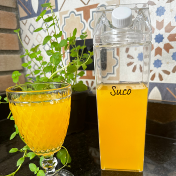 Garrafa Acrílico Transparente 1000 ml - Leite, suco, água - PRMT2114