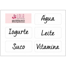 Etiqueta para Garrafa Água, Suco, Leite, Iogurte - 5un - Loladecor