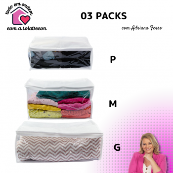 Kit Armário Organizado - 05 Colmeias Clean + 03 Packs