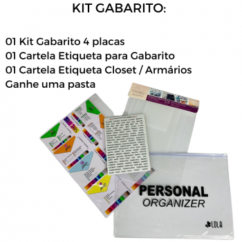KIT GABARITO COM ETIQUETAS - Loladecor