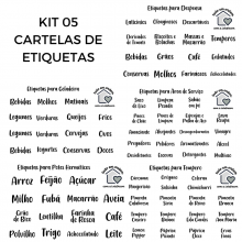 KIT 5 CARTELAS DE ETIQUETAS - 82un
