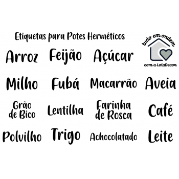 KIT 5 CARTELAS DE ETIQUETAS - 82un