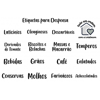 KIT 5 CARTELAS DE ETIQUETAS - 82un