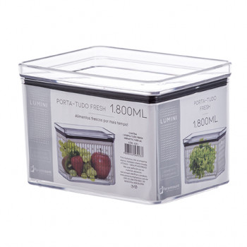 Kit 03 Potes Hermeticos Geladeira - Porta-Frios e Fresh