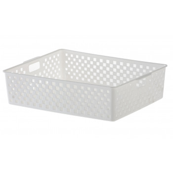 Cesto Organizador Quadratta 34X27X9 Branco - Paramount 889