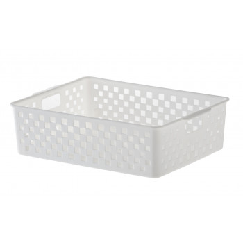Cesto Organizador Quadratta 27X21X8  Branco - Paramount 891