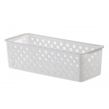 Cesto Organizador Quadratta 27X11X8  Branco - Paramount 892