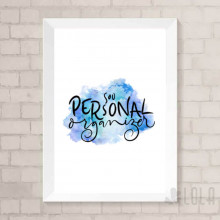 Poster A4 - Sou Personal Organizer - Azul - Lola Decor