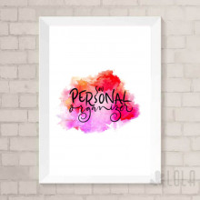 Poster A4 - Sou Personal Organizer - Rosa - Lola Decor