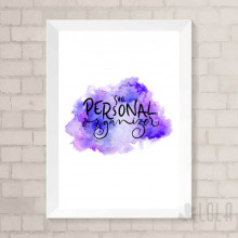 Poster A4 - Sou Personal Organizer - Roxo - Lola Decor