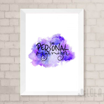 Poster A4 - Sou Personal Organizer - Roxo - Lola Decor