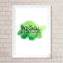 Poster A4 - Sou Personal Organizer - Verde - Lola Decor