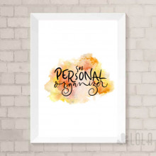 Poster A4 - Sou Personal Organizer - Alaranjado - Lola Decor