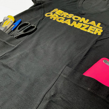 Camiseta Personal Organizer CobreLegging Preta com Dourado Tam P