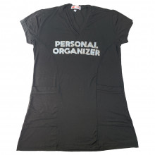 Camiseta Personal Organizer CobreLegging Preta com Grafite Tam P