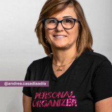 Camiseta Personal Organizer Baby Look Preta com Pink Tam G