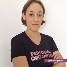 Camiseta Personal Organizer Baby Look Preta com Rosa Tam P