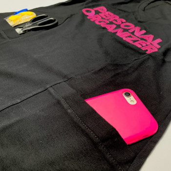 Camiseta Personal Organizer CobreLegging Preta com Pink Tam P